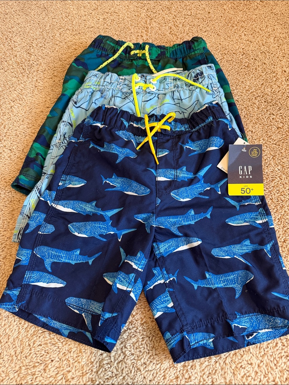 GAP Kids Blue Swim Trunks (3-Pack)